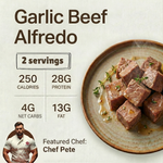 *Garlic Beef Alfredo