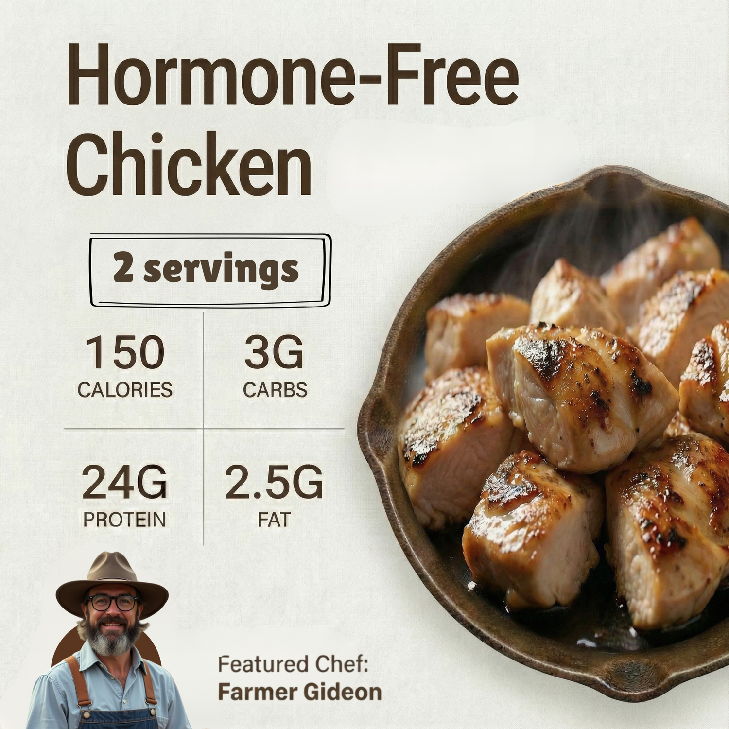 *Hormone-Free Chicken (Naked)