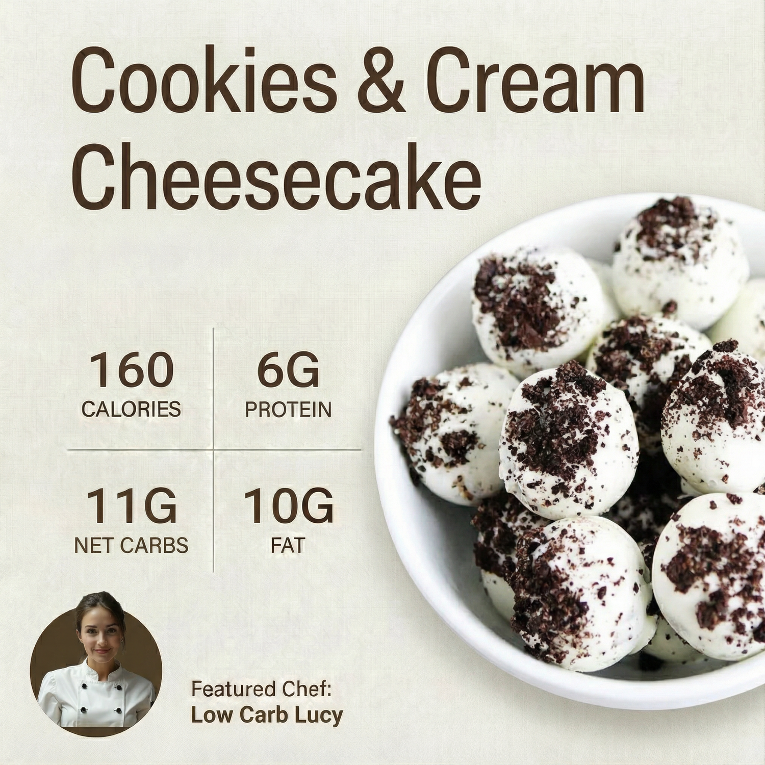 *Cookies & Cream Cheesecake (6pk)